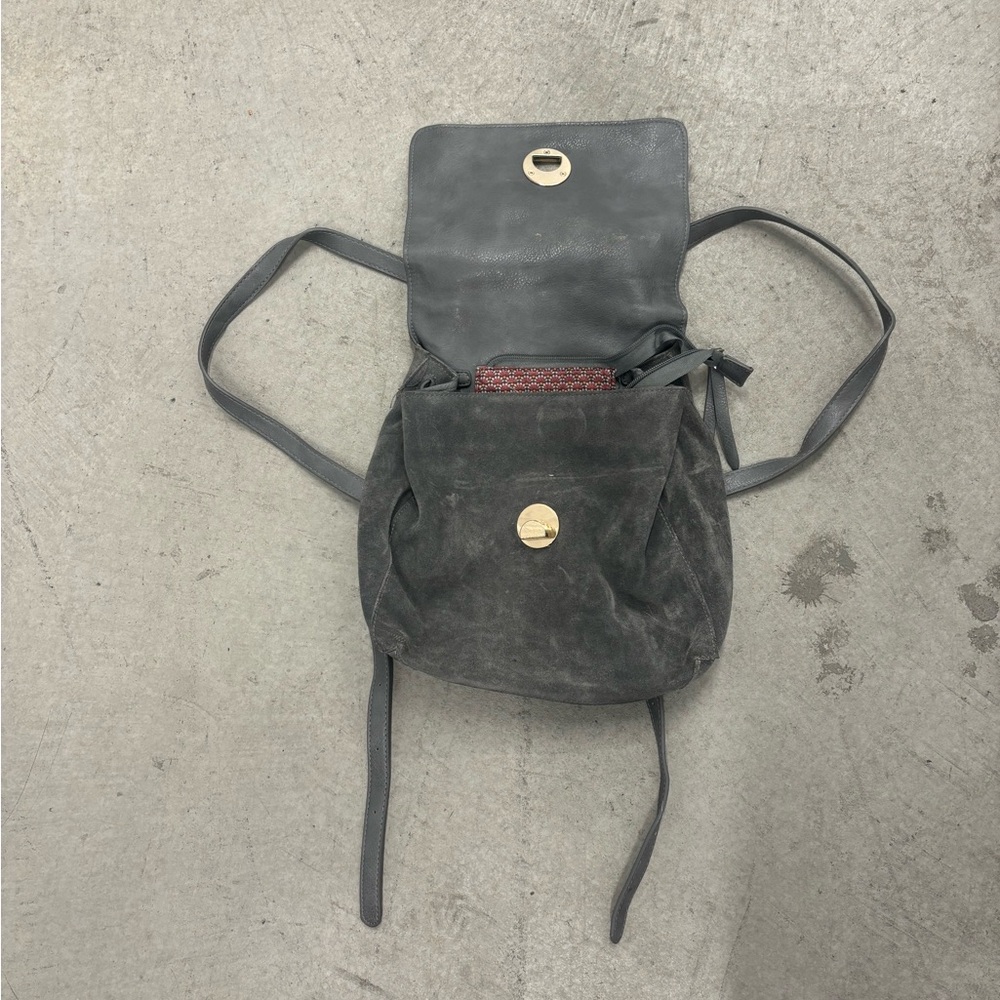 Grey Suede Backpack - Picture 3 of 8